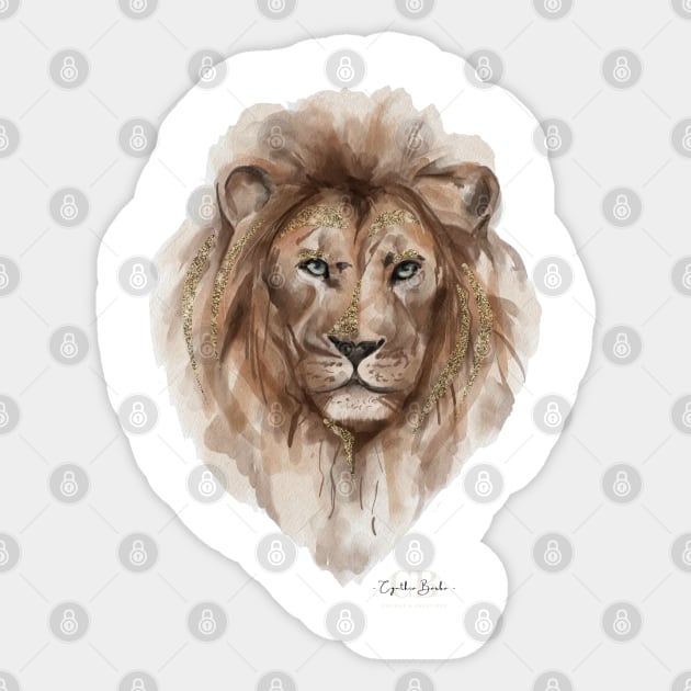 Lion - Jungle Gold Sticker by CB Designs & Creations